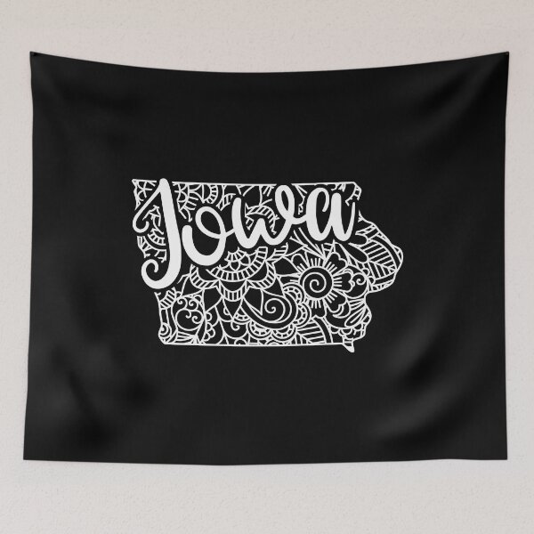 Item preview, Iowa Black And White Map designed and sold by OutcastBrain.