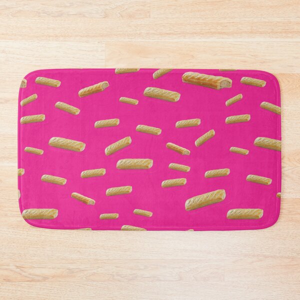 Item preview, Sausage Rolls pattern, hot pink designed and sold by TheArtfulBadger.