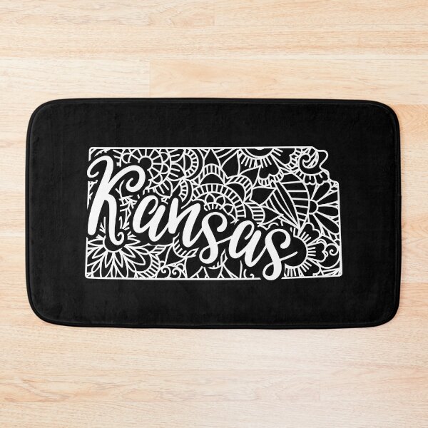 Item preview, Kansas Black And White Map designed and sold by OutcastBrain.