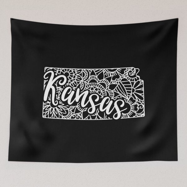 Item preview, Kansas Black And White Map designed and sold by OutcastBrain.