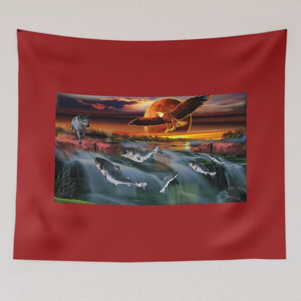 Item preview, Moon is up, River is flowing, Fish are jumping, World is working perfectly. designed and sold by Patricia Brown.