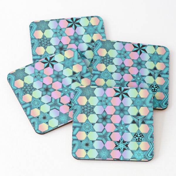 Item preview, Colorful Hex Pattern designed and sold by MagicMama.