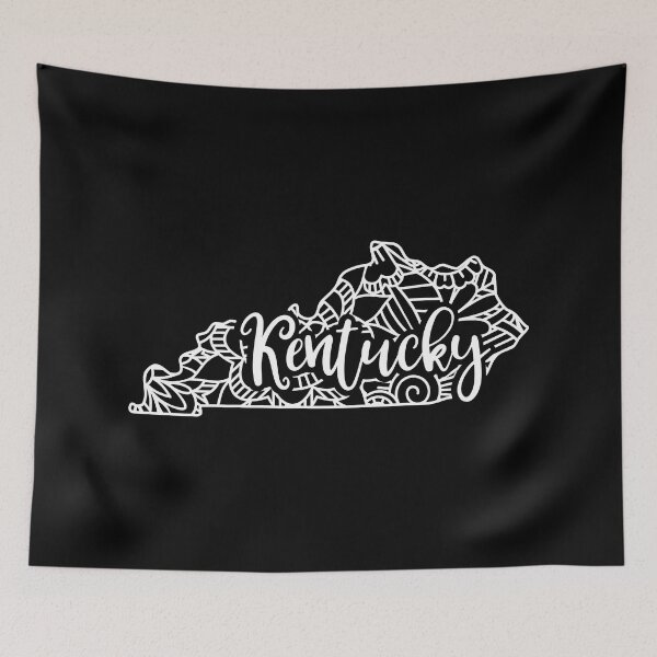 Item preview, Kentucky Black And White Map designed and sold by OutcastBrain.