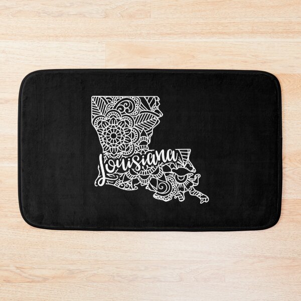 Item preview, Louisiana Black And White Map designed and sold by OutcastBrain.