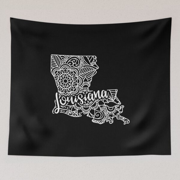 Item preview, Louisiana Black And White Map designed and sold by OutcastBrain.