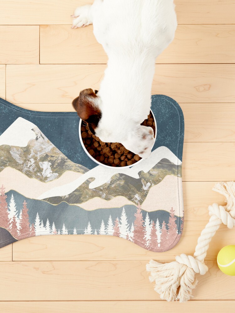 Thumbnail 3 of 5, Pet Mat, Winter Peaks designed and sold by spacefrogdesign.