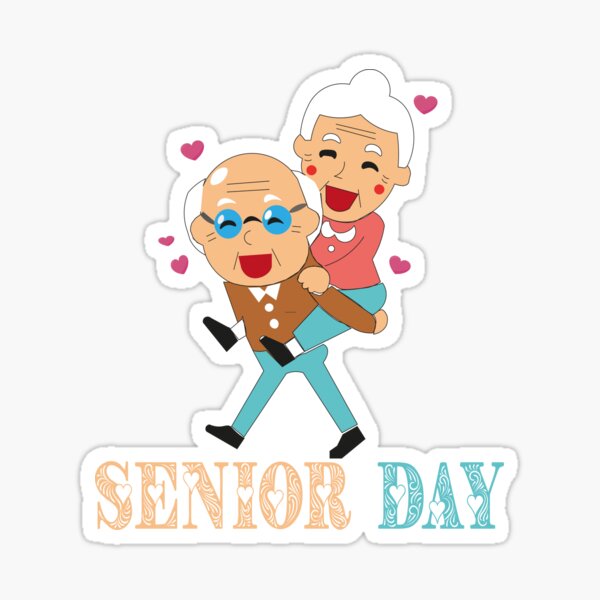 "Happy Senior Citizen Day Funny USA World Classic " Sticker for Sale by