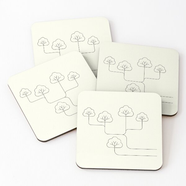 Item preview, Simple Black Line Abstract Trees | Floral Tree Nature Botanical: designed and sold by LifeAndWonder.