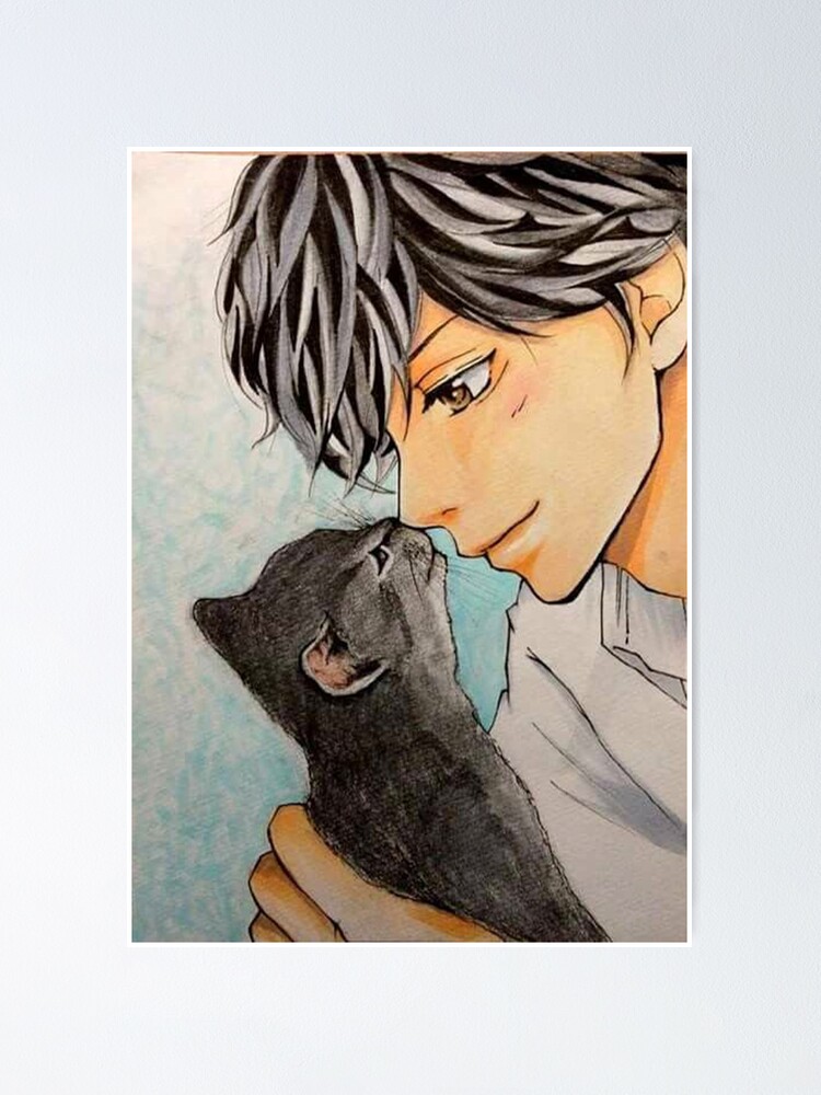 Ao Haru Ride Blue Spring Ride With Cat Poster for Sale by