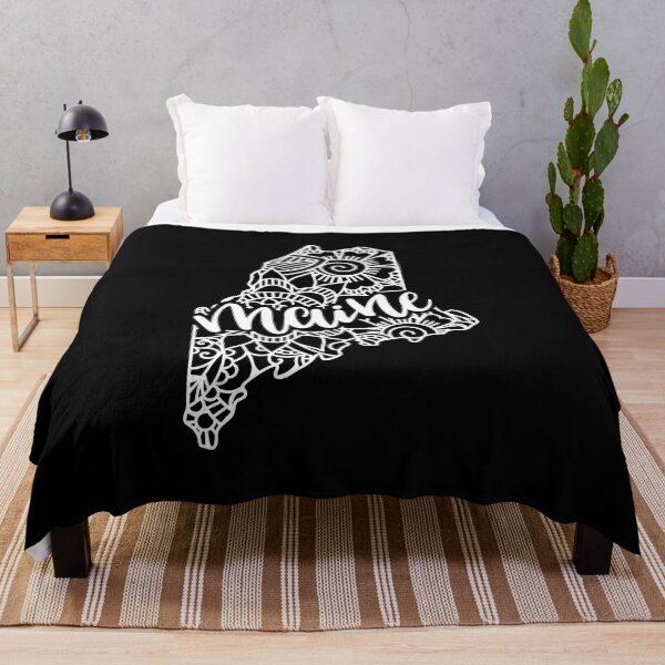 Item preview, Maine Black And White Map designed and sold by OutcastBrain.