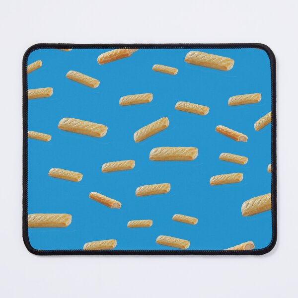 Item preview, Sausage Rolls pattern, blue designed and sold by TheArtfulBadger.