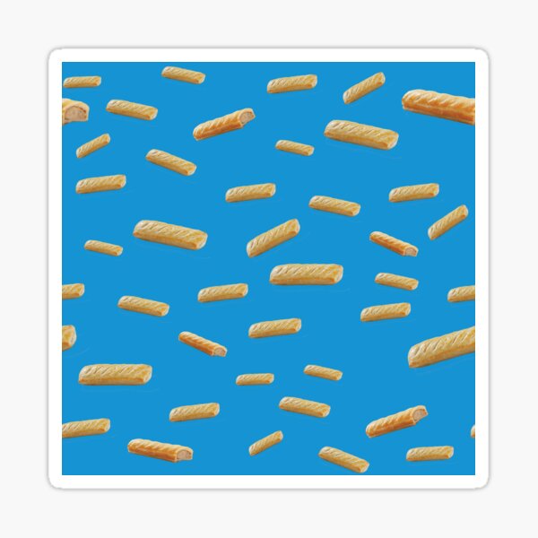 Item preview, Sausage Rolls pattern, blue designed and sold by TheArtfulBadger.