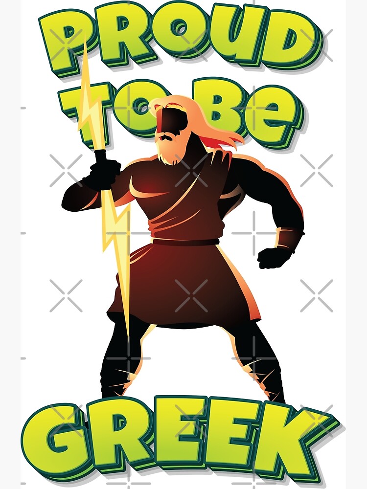 "Proud To Be Greek Zeus Greek God" Poster for Sale by QueensNewYork