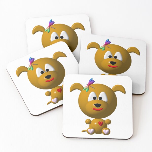 Item preview, Cute dog with a dragonfly designed and sold by Artist4God.