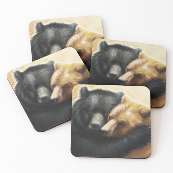 Item preview, Asiatic Black Bear and Brown Grizzly Bear Hug designed and sold by Parag's Travel Shop.