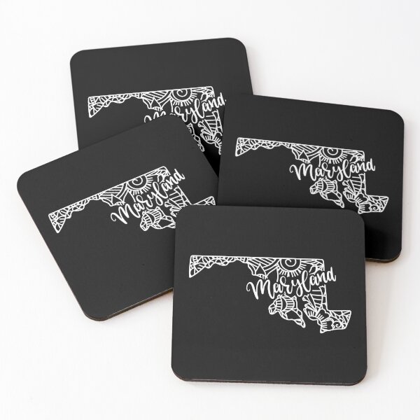 Item preview, Maryland Black And White Map designed and sold by OutcastBrain.