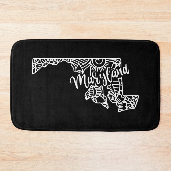 Item preview, Maryland Black And White Map designed and sold by OutcastBrain.