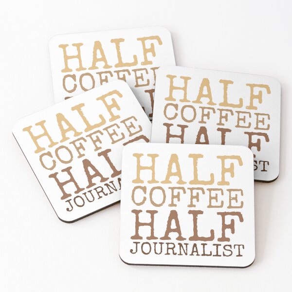 Item preview, Half coffee half journalist designed and sold by SweetLog.