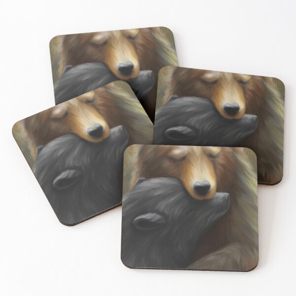 Item preview, Asiatic Black Bear and Brown Grizzly Bear Hugging designed and sold by Parag's Travel Shop.