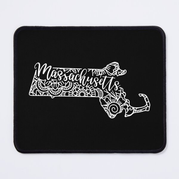 Item preview, Massachusetts Black And White Map designed and sold by OutcastBrain.