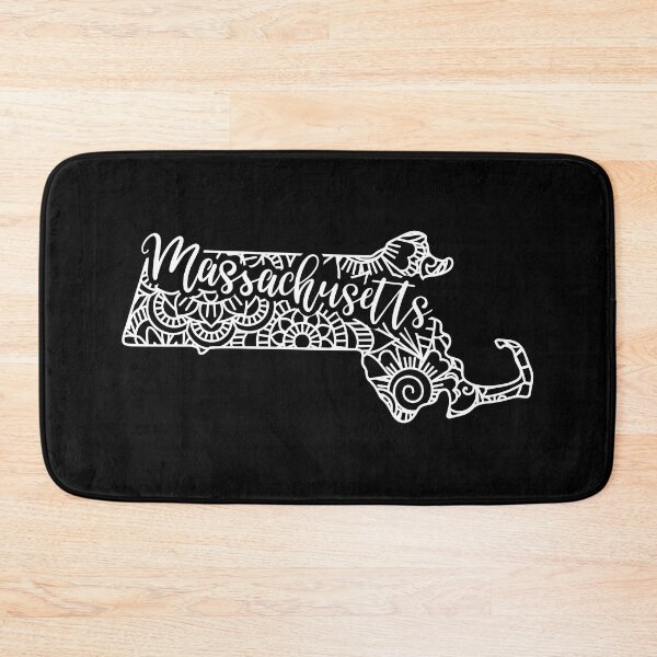 Item preview, Massachusetts Black And White Map designed and sold by OutcastBrain.