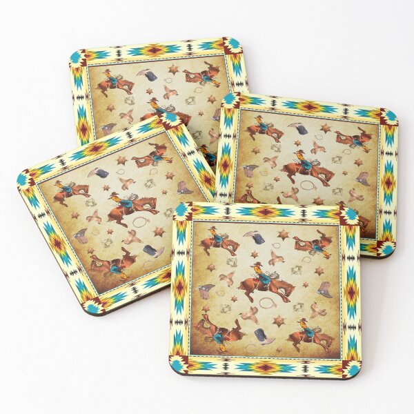 Item preview, Bronc Rider - Native American Border designed and sold by handsoftime2020.