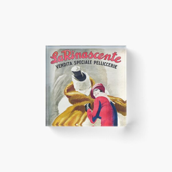 Item preview, LA RINASCENTE Vendita Speciale Pelliccerie 1920 Vintage Poster Advertising by Marcelo Dudovich designed and sold by retroposters.
