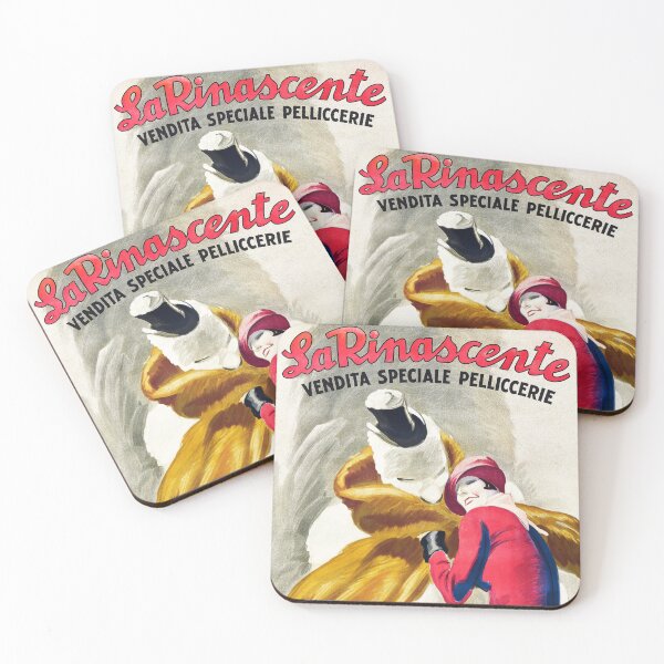 Item preview, LA RINASCENTE Vendita Speciale Pelliccerie 1920 Vintage Poster Advertising by Marcelo Dudovich designed and sold by retroposters.