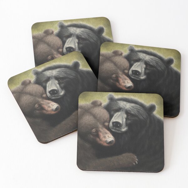 Item preview, Asiatic Black Bear and Brown Grizzly Bear Hugging Each Other designed and sold by Parag's Travel Shop.