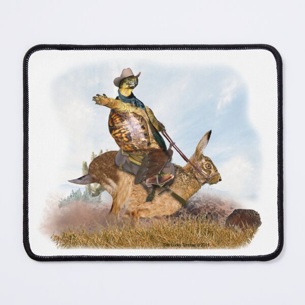 Item preview, Turtle Cowboy Riding His Hare   designed and sold by Timmarshall.