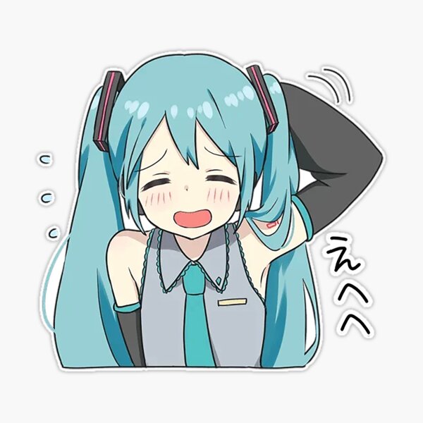 Hatsune Miku sticker set of 2 - Dreamchaserart