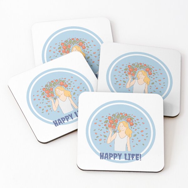 Item preview, Happy Life Smile Girl Flowers Rose designed and sold by Sagittarius-Lin.