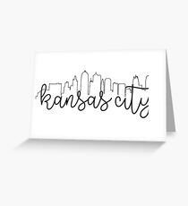 cityscape outline - kansas city Greeting Card
