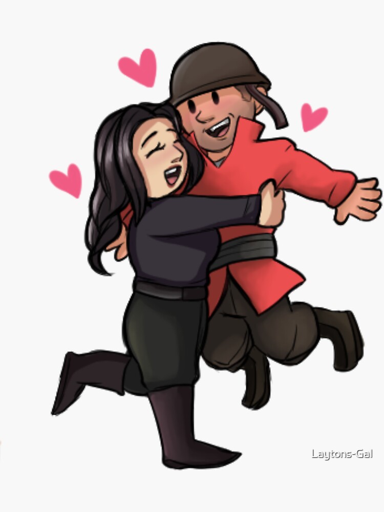 "Soldier & Zhanna" Sticker for Sale by LaytonsGal Redbubble