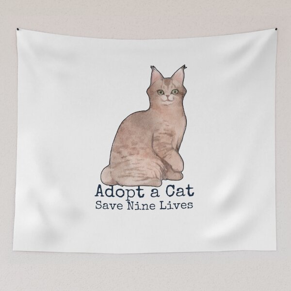Item preview, Adopt a Cat Save Nine Lives designed and sold by auntfluffy.