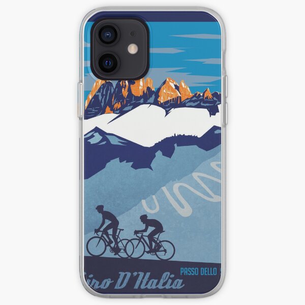 Giro D 'Italia Rétro Passo Dello Stelvio Cycling Poster Coque souple iPhone