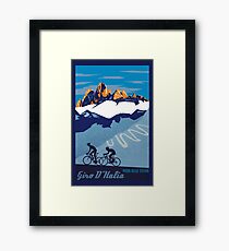 Lámina enmarcada Giro D 'Italia Retro Passo Dello Stelvio Cartel de ciclismo