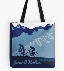 Giro D' Italia Retro Passo Dello Stelvio Cycling Poster Tote Bag