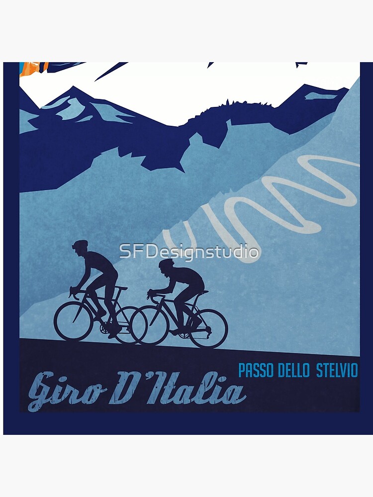 Giro D' Italia Retro Passo Dello Stelvio Cycling Poster by SFDesignstudio