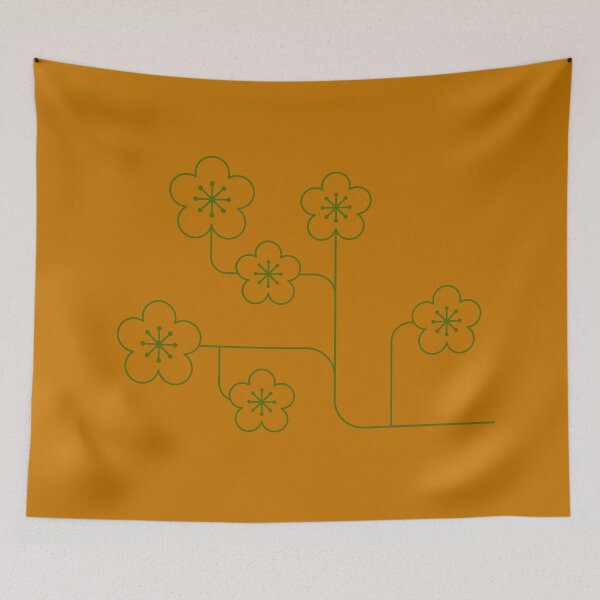 Item preview, Simple Green Line Abstract Flowers Floral | Nature Botanical: designed and sold by LifeAndWonder.