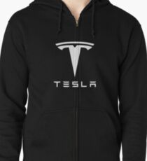 Tesla Merchandise Zipped Hoodie