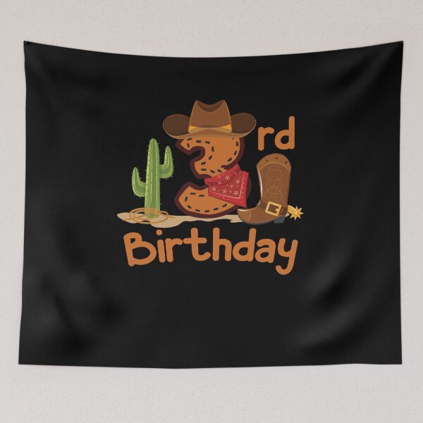 Item preview, Cowboy 3rd birthday gift children's birthday boys children designed and sold by Lenny Stahl.