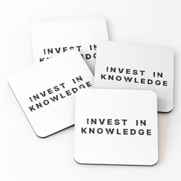 Item preview, INVEST KNOWLEDGE (WHITE) designed and sold by AnaelDraw.