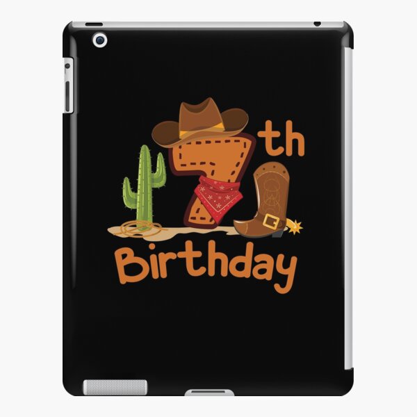 Coque et skin adhésive iPad for Sale avec l'œuvre « Cowboy 6e anniversaire  cadeau anniversaire pour enfants garçons enfants » de l'artiste Lenny Stahl