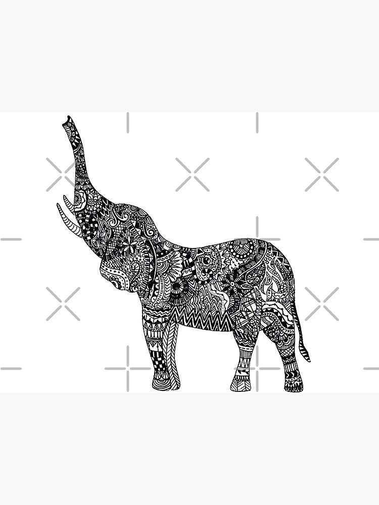 "Zentangle Elephant" Poster by maddiesdrawings | Redbubble