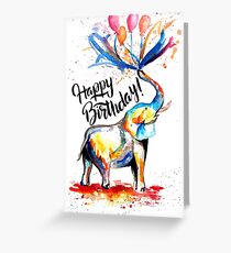 Happy Birthday Elephant Greeting Card