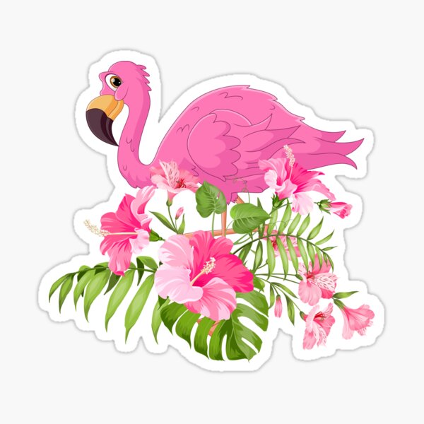 Personalized Tropical Flamingos Slim Can Coolies - Let's Get Flocked Up