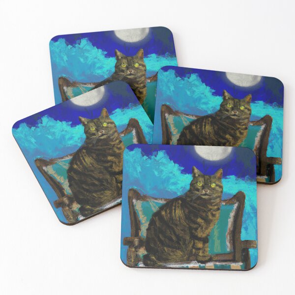 Item preview, Cat on chair in moonlight designed and sold by Lolly's Lane Shoppe.