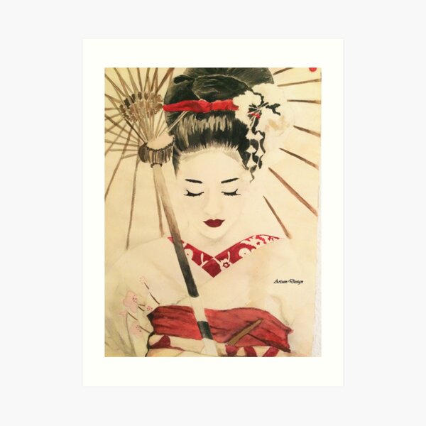 Geisha Kunstdruck