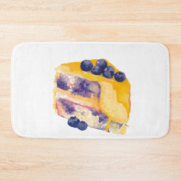 Artikelvorschau, Leckeres Stück Zitronen-Blaubeer-Kuchen mit Zuckerguss entworfen und verkauft von KandMe.